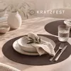 Platzset Kunstleder rund, 2in1 Wende-Tischunterlage, Produktbild-Vorschau 5