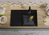 PRIMAGRAN Spülbecken Schwarz 78x50cm, Granitspüle 1 Becken Produktbild-Vorschau 6