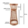 A wicker plant stand with dimensions indicated by text and lines. Produktbild-Vorschau
