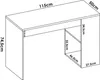 Dmora Scrivania Arianella 50x115x74h cm Bianco, Modulabile Anteprima dell’immagine prodotto 3