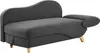 Chaiselongue aus anthrazitfarbenem Stoff mit Stauraum für Produktbild-Vorschau 5