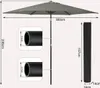 WOLTU Sonnenschirm, Strandschirm UV-beständig, 45° Produktbild-Vorschau 3
