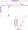 vidaXL Garten-Sonnenschirm Grün 248 x 248 x 148 cm Produktbild-Vorschau 8