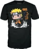A black t-shirt featuring a cartoon character from the anime Naruto. Anteprima dell’immagine prodotto