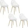 Lot de 4 Chaises - HOME DECO FACTORY - Alameda - Ajourées - Voir les images du produit 1