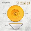 Wilmax Piatto fondo 22,5 cm 1100 ml Giallo Porcellana Anteprima dell’immagine prodotto 4