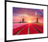 MuchoWow® Gerahmtes Poster Blumen - Windmühle - Tulpen - Produktbild-Vorschau 1