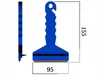 A blue ice scraper with dimensions indicated by measurement lines and numbers. Náhled obrázku produktu