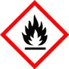 A hazard symbol indicating flammability. Produktbild-Vorschau