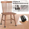 24er Set Stuhlbein-Schoner – Schwarz, Rund, Silikon & Filz, Produktbild-Vorschau 3