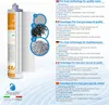 A diagram showing the layers of a water filter cartridge with multilingual descriptions of its features. Produktbild-Vorschau