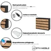 STIV Möbel | Komoda z 8 szufladami | Czarny Mat / Dąb Wotan Podgląd zdjęcia produktu 3