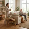 Couchtisch-Set, 3-teilig, naturfarben Kastanienbraun, aus Produktbild-Vorschau 3