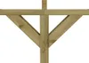 Close-up of a wooden pergola structure, showing the joint between a vertical post and a horizontal beam, with diagonal support braces. Náhľad obrázku produktu