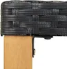 vidaXL Gartenbank 120 cm Schwarz Poly Rattan und Massivholz Produktbild-Vorschau 3
