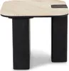 Couchtisch DELHI 50 cm aus Travertin und Mango Massivholz, Produktbild-Vorschau 2