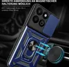 A close-up of a blue and black phone case with a ring holder, attached to a magnetic car mount. Produktbild-Vorschau