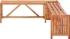 A wooden corner bench with a planter. Produktbild-Vorschau