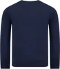A plain studio shot of a navy blue crew neck sweatshirt, shown from the back. Produktbild-Vorschau