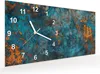 Wanduhr aus Glas mit Motiv Blaue Maserung- 60 x 30 cm - Produktbild-Vorschau 2