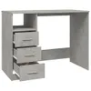 A gray desk with three drawers and an open shelf. Anteprima dell’immagine prodotto