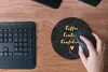 MuchoWow® Mauspad Mousepad Zitat - Kaffee - Gold - Marmor Produktbild-Vorschau 4
