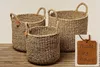 Dekokorb Sophy Ø 37/40/42 H.30/35/40 cm Seegras 3er Set Produktbild-Vorschau 1
