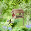 Relaxdays Vogelfutterhaus, geflammtes Design,Zertifikat, Produktbild-Vorschau 2