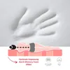 A diagram showing a person lying on a mattress topper, illustrating the memory foam effect and breathability. Produktbild-Vorschau