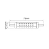 A technical drawing of an LED light bulb with dimensions indicated. Produktbild-Vorschau