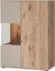 Nízká vitrína HAIKA s LED osvětlením - dub viking / kašmír Náhled obrázku produktu 1