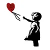 Wallity, Banksy - 13-1, décoration murale, rouge, métal, Voir les images du produit 6