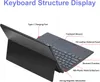 A close-up, angled view of a black keyboard and tablet case, with labels pointing out various features. Náhľad obrázku produktu