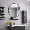 Miroir mural rond de 80 cm, suspendu, style moderne, cadre Voir les images du produit 5