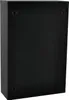 A black mailbox is shown from a side angle, with four visible screw holes on the front panel. Produktbild-Vorschau