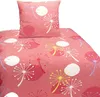 A close-up view of a bedding set with a dandelion pattern. Produktbild-Vorschau