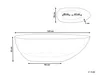 BELIANI Badewanne Schwarz Mineralwerkstoff 169x78 cm Oval Produktbild-Vorschau 3