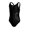 Speedo Muscleback Badeanzug Mädchen schwarz lila Gr 140 Produktbild-Vorschau 2