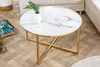 Élégante table basse BOUTIQUE 80 cm, blanche, ronde, en Voir les images du produit 2