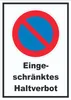 Eingeschränktes Haltverbot Schild A4 (210x297mm) Produktbild-Vorschau 1