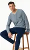 Schiesser Herren Schlafanzug lang dunkelblau Serie 95/5 Produktbild-Vorschau 2