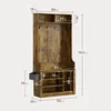 BEALIFE Flur-Garderobe FS29 mit 4 Haken, Bank & Schuhregal Produktbild-Vorschau 6