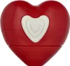 A red heart-shaped perfume bottle with a white heart design in the center. Podgląd zdjęcia produktu