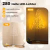 COSTWAY LED Lichterbaum 150cm, Birkenbaum mit 280 Produktbild-Vorschau 2