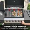 Outsunny Gasgrill 17,8 KW 6+1 Brenner BBQ Grillwagen aus Produktbild-Vorschau 5