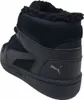A black Puma sneaker is shown from the side and back. Produktbild-Vorschau
