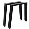 Two black metal table legs are shown against a white background. Anteprima dell’immagine prodotto