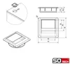 CAVO Kabeldurchlass Kunststoff 70 x 70 mm Ø 60 mm schwarz – Produktbild-Vorschau 6