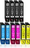 A collection of printer ink cartridges arranged in two rows against a white background. Produktbild-Vorschau