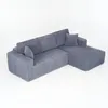 L-Form-Sofa aus Cordstoff, 2-Sitzgruppe Chaiselongue-Ecke, Produktbild-Vorschau 15